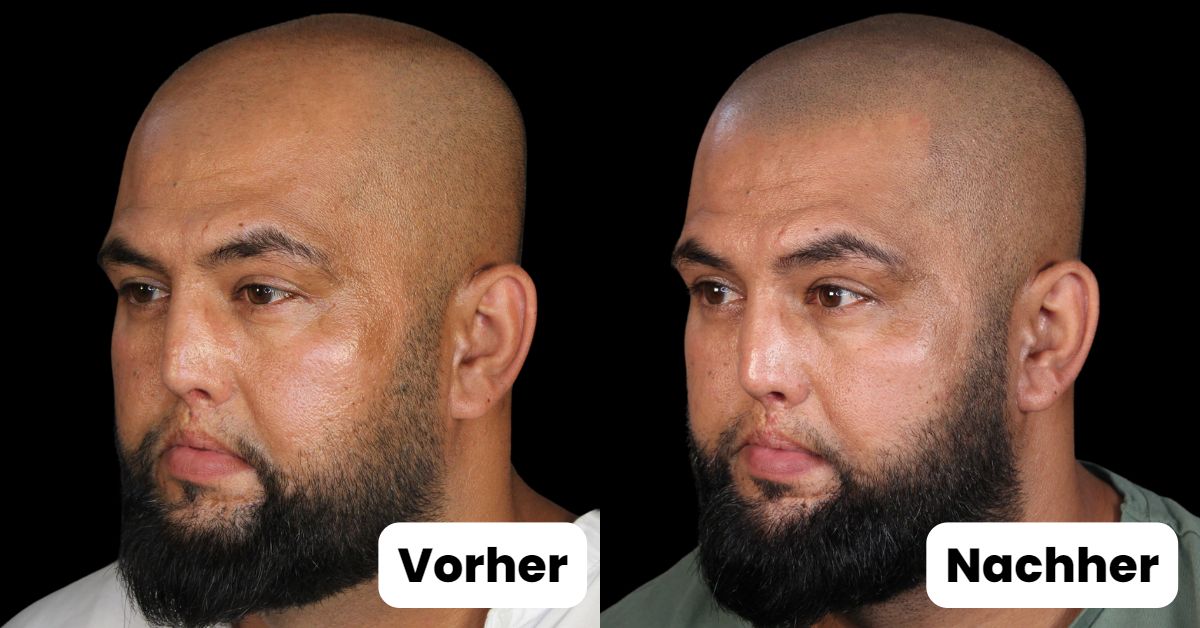 Vorher-Nachher Glatze
